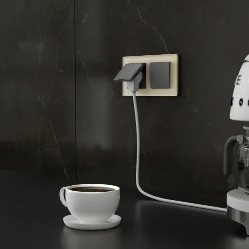 Рамка из стекла на 2 поста Favorit молочный W0021141 - фото 3