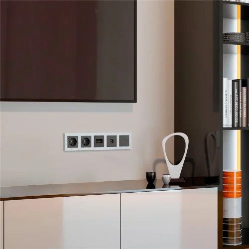 Рамка из поликарбоната на 5 постов Hammer белый W0052401 - фото 3