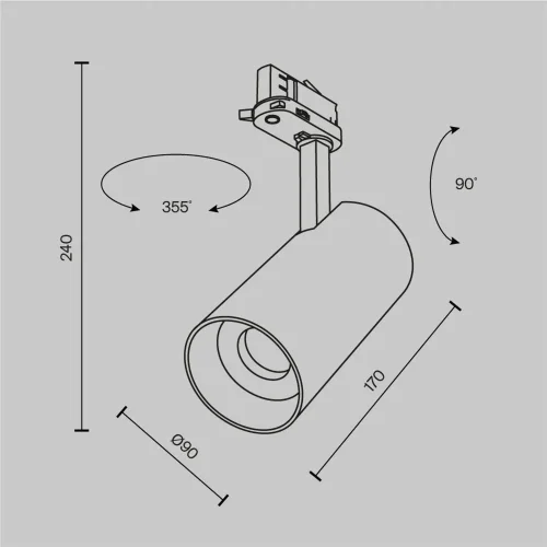 Трековый светильник Фокус / Focus Led Trinity 2700-5000K 40Вт 36° (Черный) TR197-3-40WCCT-M-B - фото 11
