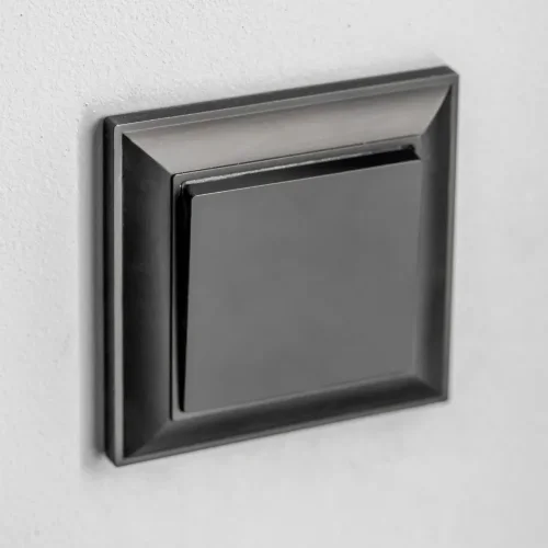 Выключатель одноклавишный проходной черный матовый W1112008 - фото 6