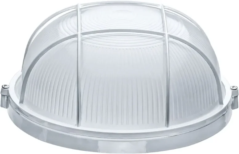 Светильник ЛОН 94 807 NBL-R2-100-E27/WH 1х100Вт E27 IP54 (аналог НПБ 1102 бел. круг с решеткой 100Вт) Navigator 94807 - фото 2