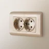 Розетка двойная с заземлением (шампань рифленый) W1172010 - фото 2