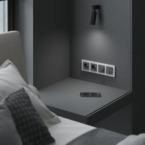 Рамка из стекла на 4 поста Favorit белый W0041101 - фото 5