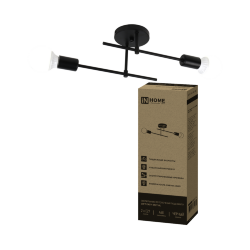 Светильник потолочный под лампу LOFT EASY-2E27-BL 2хЕ27 черный IN HOME