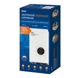 U-DTRS-1500W Стабилизатор напряжения ультратонкий, Однофазный релейный, 1500ВА, Настенный, TM Uniel