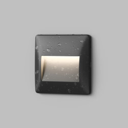 Светильник встраиваемый в стену HELM, IP65, LED 3000К, 2.5 Вт, черный, пластик, Denkirs DK1210-BK