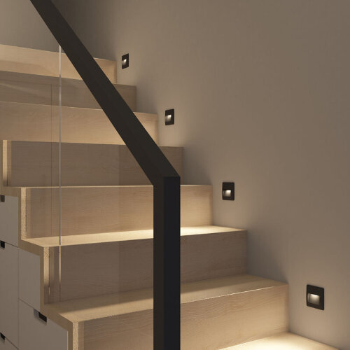 Светильник встраиваемый в стену HELM, IP65, LED 3000К, 2.5 Вт, черный, пластик. Фото 5