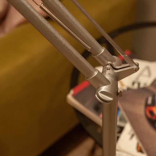 UML-T500 E27 SILVER-WHITE Торшер напольный под лампу Е27, 60W, с регулировкой наклона, Серебристый-Белый - фото 10