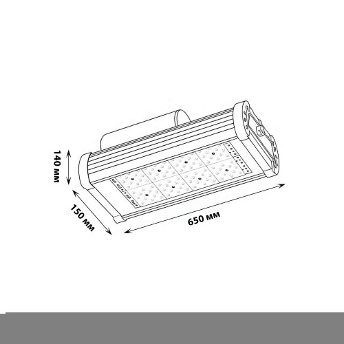 ULV-R24J 180W-5000К IP65 SILVER Светильник светодиодный уличный консольный, Белый свет 5000К, КСС Д, TM Uniel - фото 2