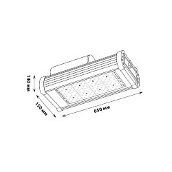 ULV-R24J 180W-5000К IP65 SILVER Светильник светодиодный уличный консольный, Белый свет 5000К, КСС Д, TM Uniel