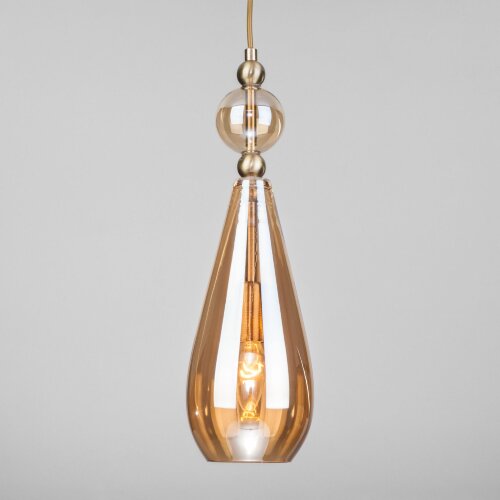 Подвесной светильник со стеклянным плафоном - фото 1