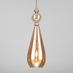 Подвесной светильник со стеклянным плафоном 50202/1 янтарный (051706)