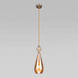 Подвесной светильник со стеклянным плафоном 50202/1 янтарный (051706)