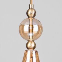 Подвесной светильник со стеклянным плафоном 50202/1 янтарный (051706)