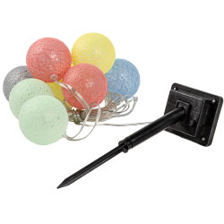 USL-S-139-PM2000 COTTON BALLS Садовая гирлянда на солнечной батарее Клубки, 10 светодиодов, Теплый белый свет, 1xАА Ni-Mh аккумулятор в-к, IP44, TM Uniel