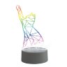ULI-M501 RGB-3AAA CATTY-WHITE Светильник декоративный с эффектом 3D Кошка, на батарейках 3AAA не в-к, 1 светодиод, RGB свет, USB кабель в-к, TM Uniel - фото 2