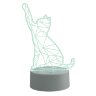 ULI-M501 RGB-3AAA CATTY-WHITE Светильник декоративный с эффектом 3D Кошка, на батарейках 3AAA не в-к, 1 светодиод, RGB свет, USB кабель в-к, TM Uniel - фото 4
