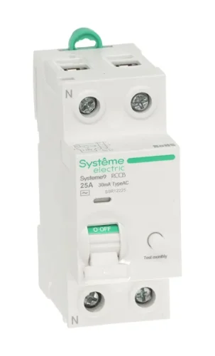 Выключатель дифференциального тока 2п 25А 30мА тип AC Systeme9 230В SE S9R12225 - фото 6