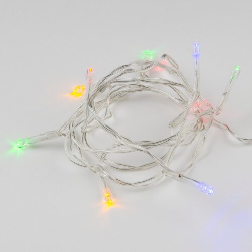 ULD-S0150-010-STB-2AA MULTI IP20 Гирлянда светодиодная на батарейках 2AA не в-к, 1.5м, 10 светодиодов, Разноцветный свет, Провод прозрачный, TM Uniel - фото 2