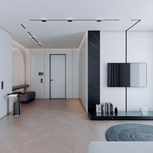 Slim Magnetic Трековый светильник 4W 4000K Cally (черный) - Фото 4