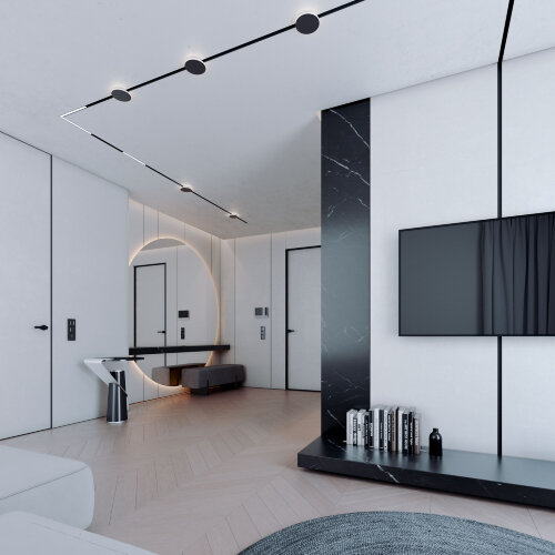 Slim Magnetic Трековый светильник 4W 4000K Cally (черный) - Фото 5