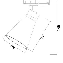 Трековый светильник Вирар / Virar Unity GU10 10Вт (Черный) TR022-1-GU10-B