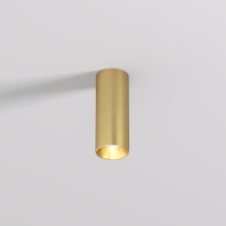 Накладной светильник SHINE TUBE со светодиодом, D45*H115, IP20, 3000К, 7W, RA?90, сатинированная латунь, алюминий, Denkirs DK2615-SB