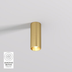 Накладной светильник SHINE TUBE со светодиодом, D45*H115, IP20, 3000К, 7W, RA?90, сатинированная латунь, алюминий, Denkirs DK2615-SB