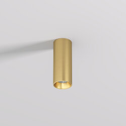 Накладной светильник SHINE TUBE со светодиодом, D45*H115, IP20, 3000К, 7W, RA?90, сатинированная латунь, алюминий, Denkirs DK2615-SB