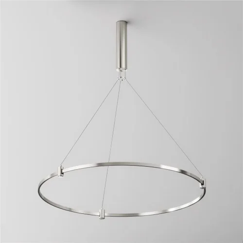 Подвесной набор с основанием под блок питания для круглого шинопровода Flarity платина (Платина) - фото 2