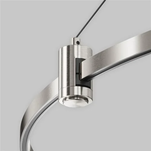 Подвесной набор с основанием под блок питания для круглого шинопровода Flarity платина (Платина) - фото 3