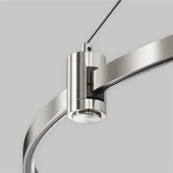 Подвесной набор с основанием под блок питания для круглого шинопровода Flarity платина (Платина)