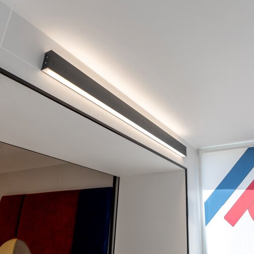 Линейный светодиодный накладной двусторонний светильник 103см 40Вт 4200К черный - Фото 2