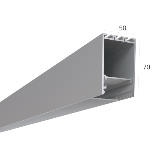 Алюминиевый LED профиль LINE 5070 S LT70 (с экраном) — 3000мм - фото 1