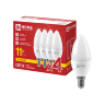 Лампа светодиодная LED-СВЕЧА-VC 4PACK 11Вт 230В Е14 3000К 1050Лм (4шт./упак) IN HOME - Фото