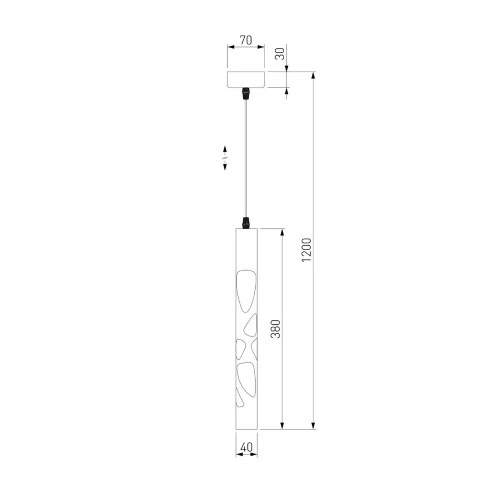Подвесной светодиодный светильник DLR037 12W 4200K кофейный - фото 5