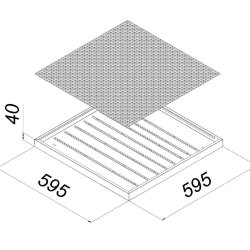 Подвесной офисный светодиодный светильник Армстронг 80 Вт IP20 595x595x40 мм 6000К Призма