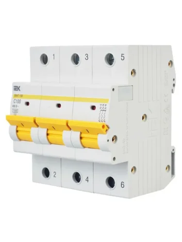 Выключатель автоматический модульный 3п C 100А 15кА ВА47-150 KARAT IEK MVA50-3-100-C - фото 8
