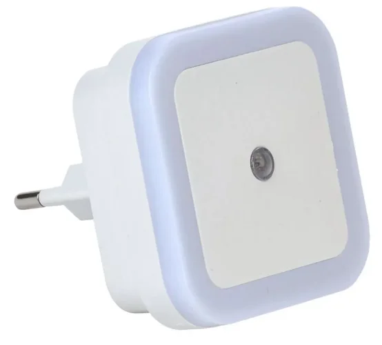 Светильник-ночник 018 квадрат датчик освещения 220В IEK LDNN8-018-SQ-P-00-S-K01 - фото