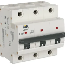 Выключатель автоматический модульный 3п C 100А M10H ARMAT IEK AR-M10H-3-C100