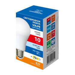 LED-A60-10W-4000K-E27-FR-SLS Лампа светодиодная, Форма A, матовая, Белый свет 4000K