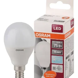 Лампа светодиодная LS 7.5W/4000K (=75W) E14 | LED Star 2Y | Шарик | - OSRAM