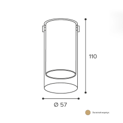 Светильник WOLTA WSL-GU10/07G под лампу GU10 Золотой ORO