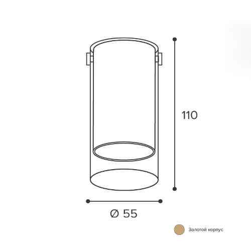 Светильник WOLTA WSL-GU10/07G под лампу GU10 Золотой ORO - фото 3.