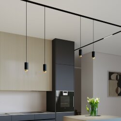 Трековый светильник для однофазного шинопровода Nubis GU10 чёрный/золото 85021/01