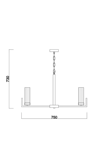 Подвесной светильник Freya FR5214PL-08BS (Латунь) - фото 4
