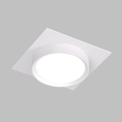 Встраиваемый светильник FLAT, IP 20, до 15 Вт, GX53, LED, белый, алюминий, Denkirs DK2091-WH
