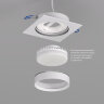 DK2091-WH Встраиваемый светильник FLAT, IP 20, до 15 Вт, GX53, LED, белый, алюминий. Фото 3