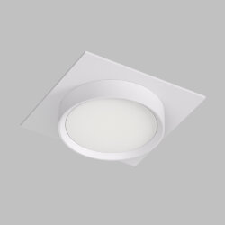 Встраиваемый светильник FLAT, IP 20, до 15 Вт, GX53, LED, белый, алюминий, Denkirs DK2091-WH