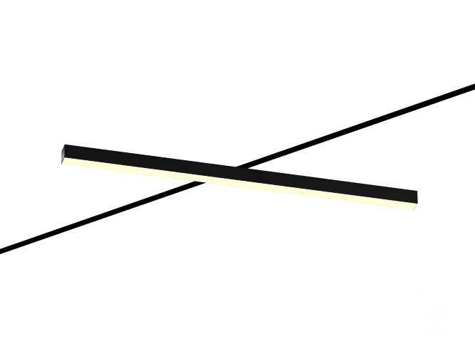 Трековый светильник 6063 5050 TR2 (RAL9005/1250mm/Prizma — 3K/48W) - фото 1